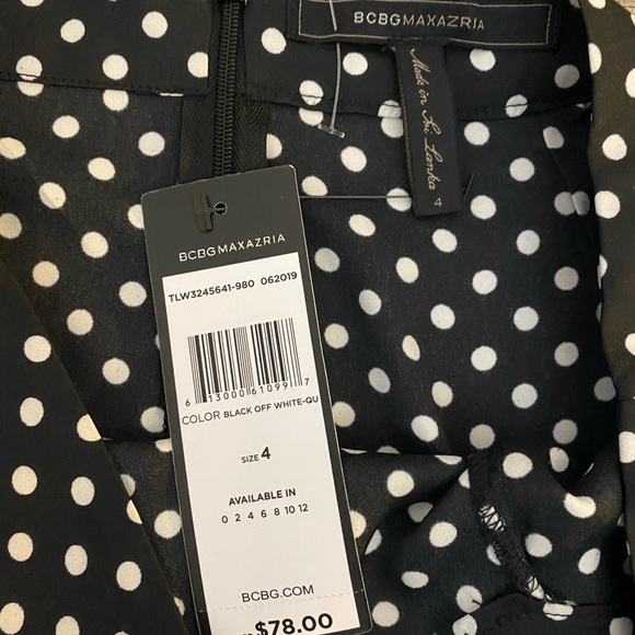 BcBGMaxazria Polka Dot Mini Skirt New with Tags - Picture 9 of 16